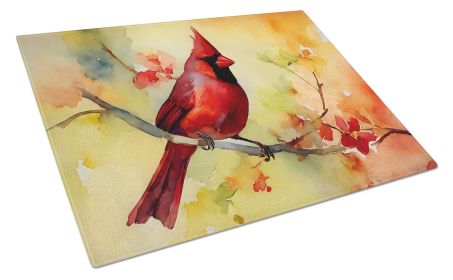 Cardinal Glass Cutting Board Decorative Tempered Glass Kitchen Cutting and Serving Board Large Size Chopping Board