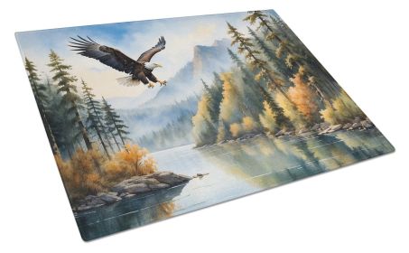 Eagle in Flight Glass Cutting Board Decorative Tempered Glass Kitchen Cutting and Serving Board Large Size Chopping Board